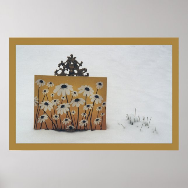 Póster Flores na neve (Frente)