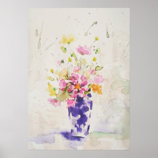 Póster Flores no vaso (Frente)