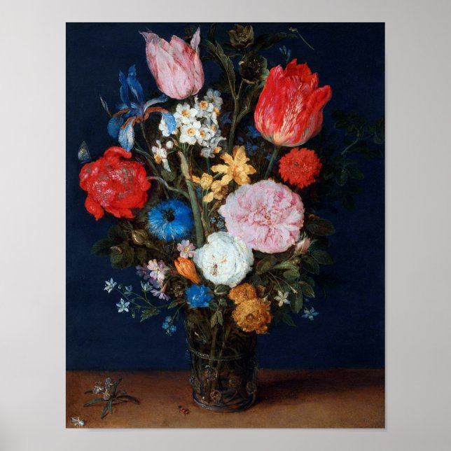 Poster Flores no Vaso, Jan Brueghel, o Velho (Frente)