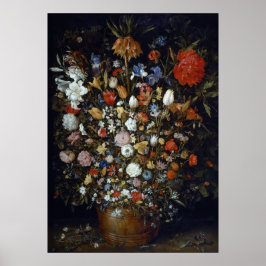 Poster Flores num navio de madeira Jan Brueghel, o Velho