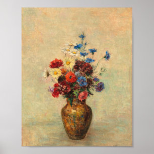 Poster flores num vaso