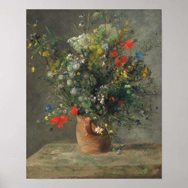 Poster Flores num vaso (2) por Auguste Renoir (Frente)