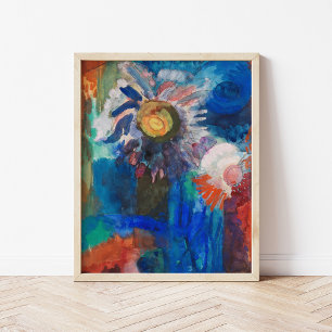 Poster Flores num Vaso Azul   Fritz Schaefler