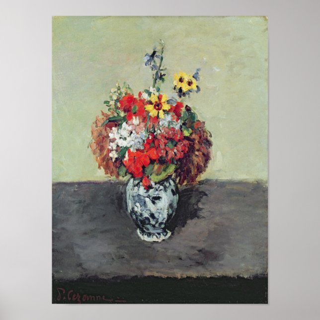 Poster Flores num vaso de Delft, c.1873-75 (Frente)