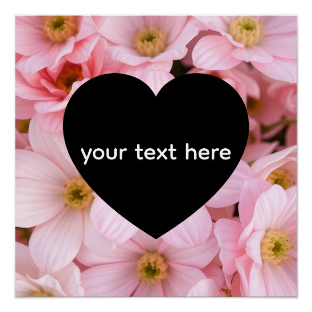 Póster flores personalizadas (Frente)