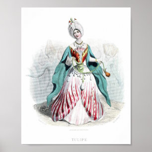 Poster Flores Personificadas - Tulip