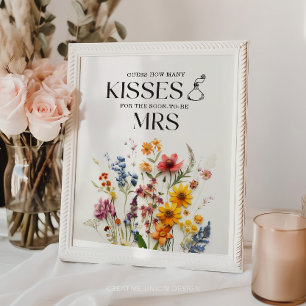 Poster Flores Presas Flor Selvagem Quantos Sinais de Beij