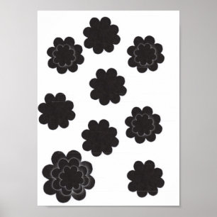 Poster Flores pretas