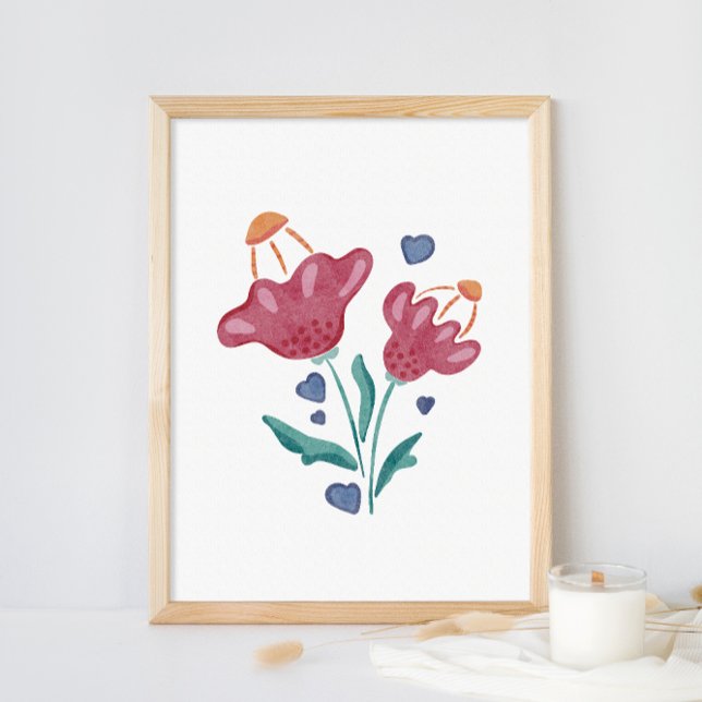 Poster Flores Psicodélicas Adoráveis (Criador carregado)