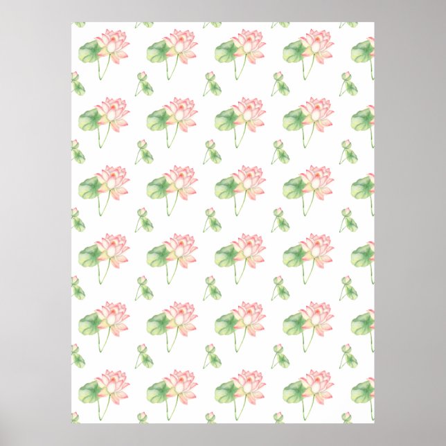 Poster Flores românticas С ute lotus (Frente)