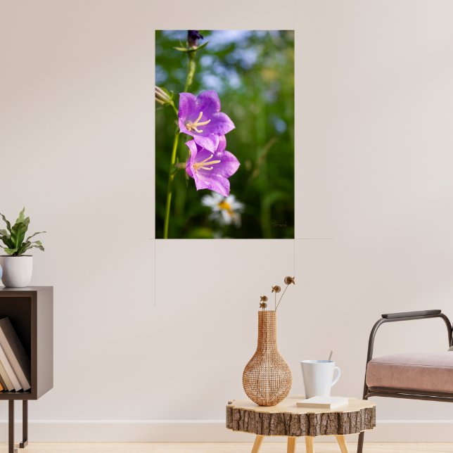 Poster Flores Românticas – Fantasia Botânica Boho (Sala de Estar 3)