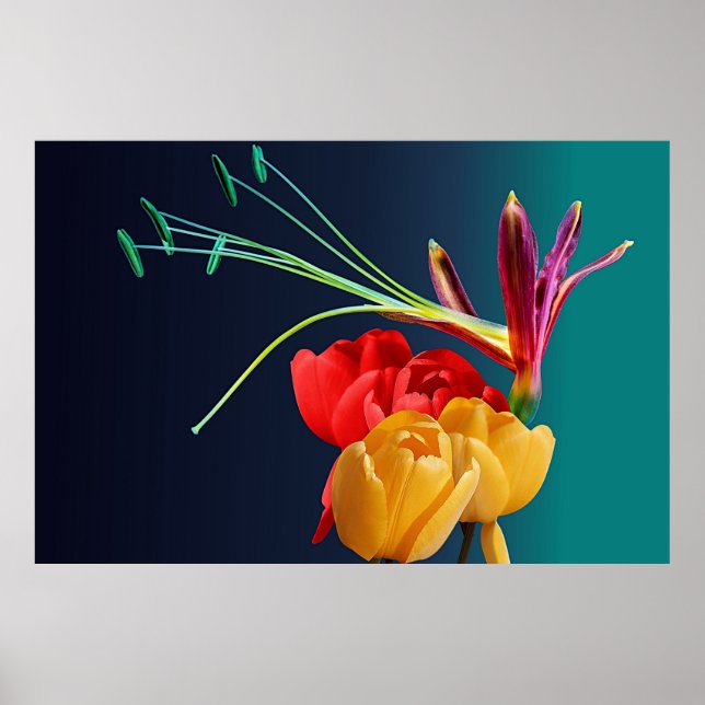 Poster Flores rosa (Frente)