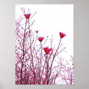 Póster flores rosa
