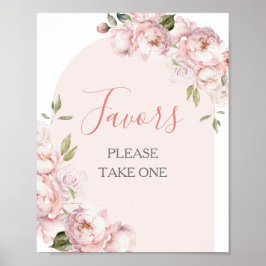 Poster Flores Rosa Chá de fraldas Bebê Em Favor De Sangue