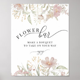 Poster Flores Rosa Dusty | Bar de boom