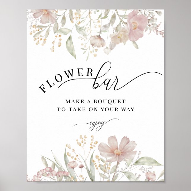 Poster Flores Rosa Empoeirado | Boom Bar (Frente)