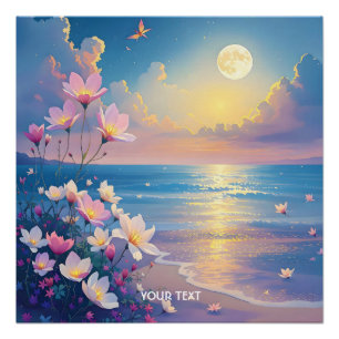 Póster Flores Rosa Marinhas Fantasmas
