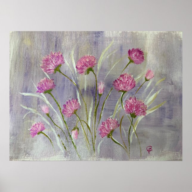Poster Flores Rosa Selvagens (Frente)