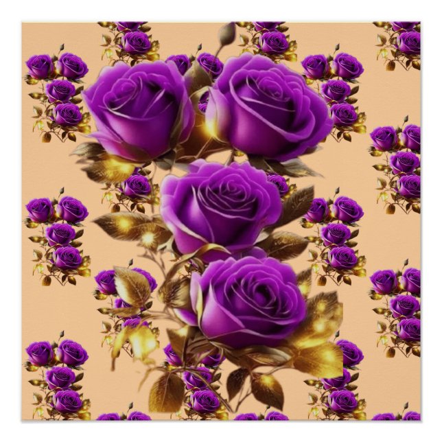 Póster Flores roxas (Frente)