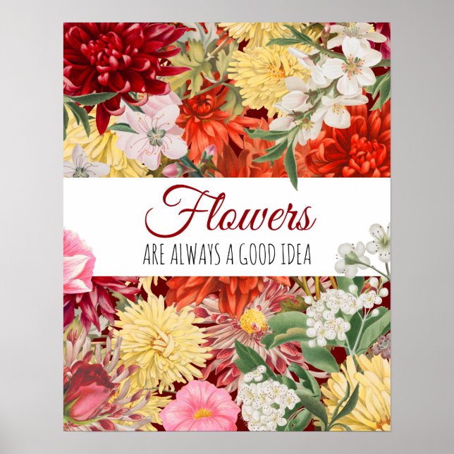 Poster Flores são sempre uma boa ideia (Frente)