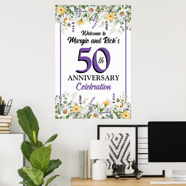 Poster Flores Selvagens 50º Aniversário (Escritório em casa)