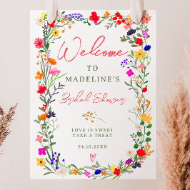Poster Flores selvagens brilhantes do moderno boho brava