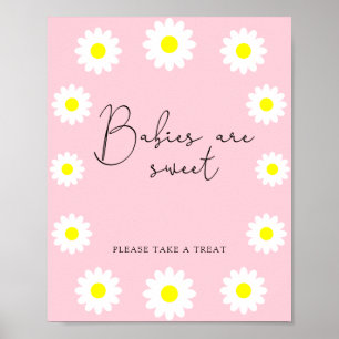 Poster Flores selvagens Daisies - os bebês são doces