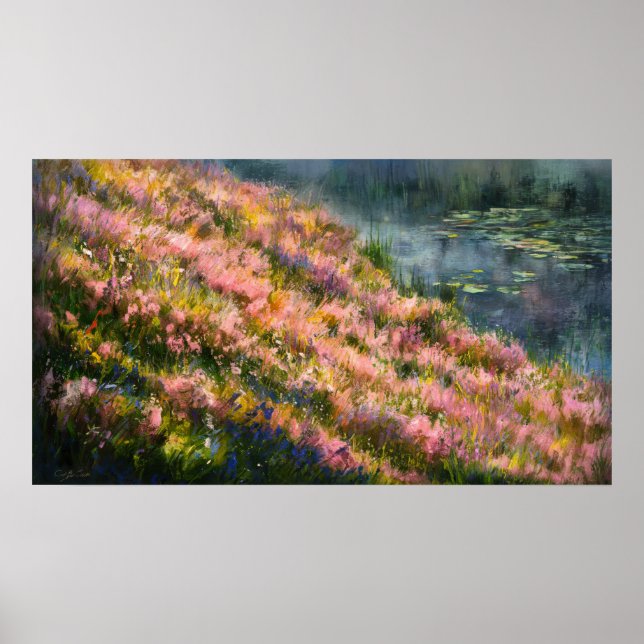 Poster *~* Flores Selvagens Eetéreas Art Pond Lily Pads T (Frente)