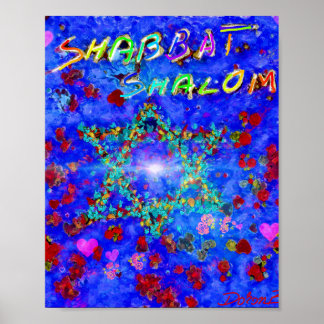 Poster Flores Shabbat shalom