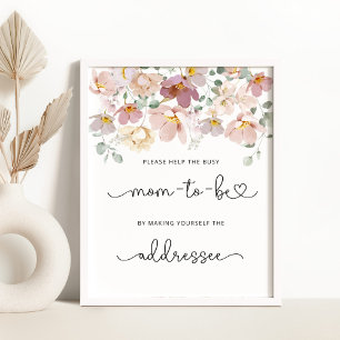 Poster Flores silvestres ajudam a mãe ocupada a encontrar