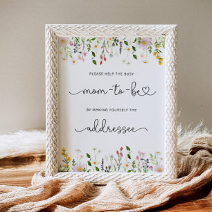 Poster Flores silvestres ajudam a mãe ocupada a encontrar