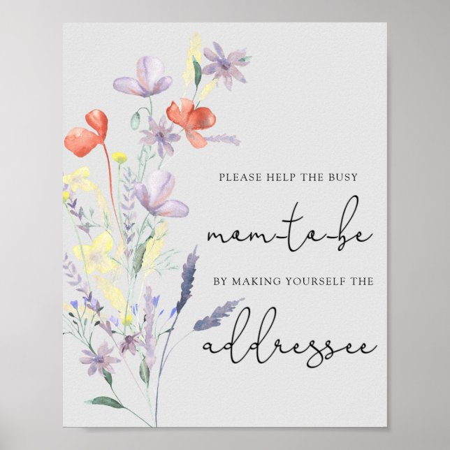 Poster Flores Silvestres Boho - Ajude a Mãe Futurista Ata (Frente)