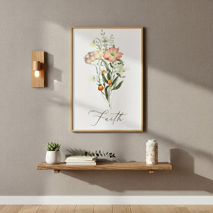 Poster Flores silvestres fé