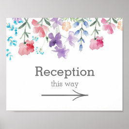 Póster Flores Silvestres Lindas | Placa de Recepção de Ca