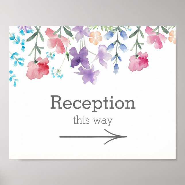 Póster Flores Silvestres Lindas | Placa de Recepção de Ca (Frente)