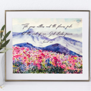 Póster Flores silvestres, Palavras de Deus permanece