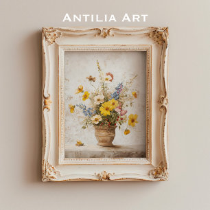 Poster Flores silvestres, pintura com Buquê de flores