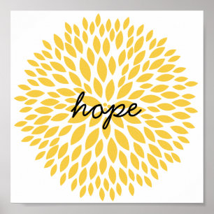 Póster Flores Simples Esperança