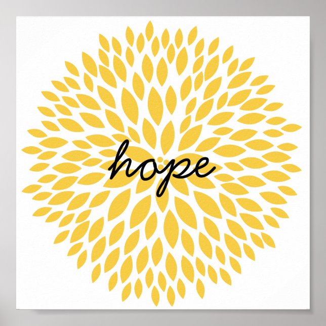 Póster Flores Simples Esperança (Frente)