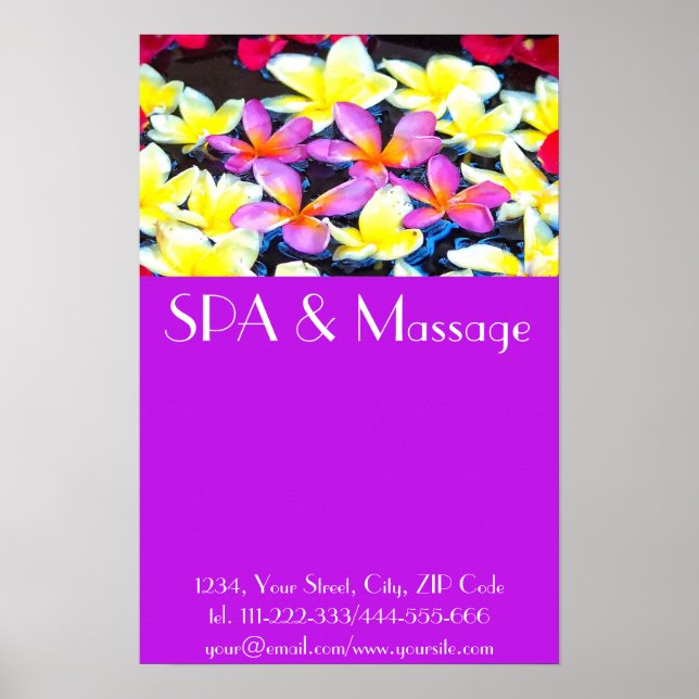 Póster Flores tropicais (Frente)