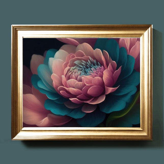 Poster Flores Upclose Pintadas Negrito 4:3 (Criador carregado)