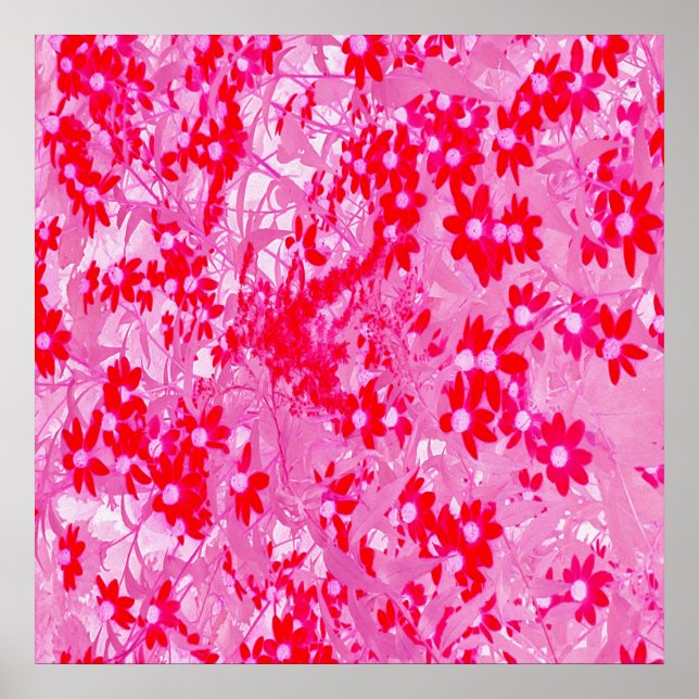 Poster Flores Vermelhas bonito (Frente)