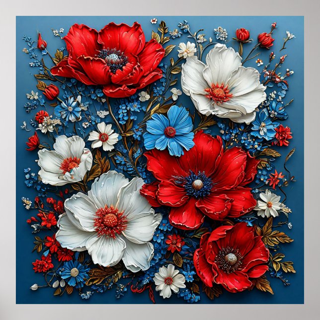 Poster Flores vibrantes (Frente)