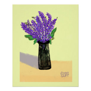 Póster Flores Vibrantes de Lavanda, Inspiradas na Naturez