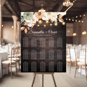 Poster Flores Vintage e outono de Abóbora