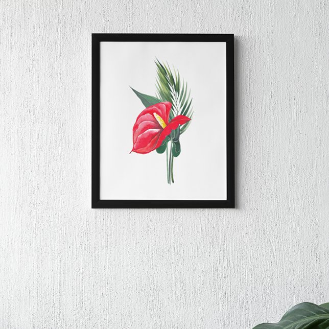 Poster Flores vívidas de Buquê vermelho de antrúcio (Criador carregado)