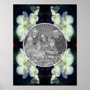 Poster Flores White Clematis Criam sua própria foto