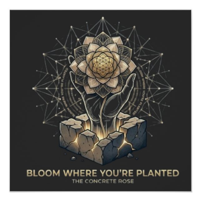 Póster Floresça Onde Você Está Plantado (Frente)