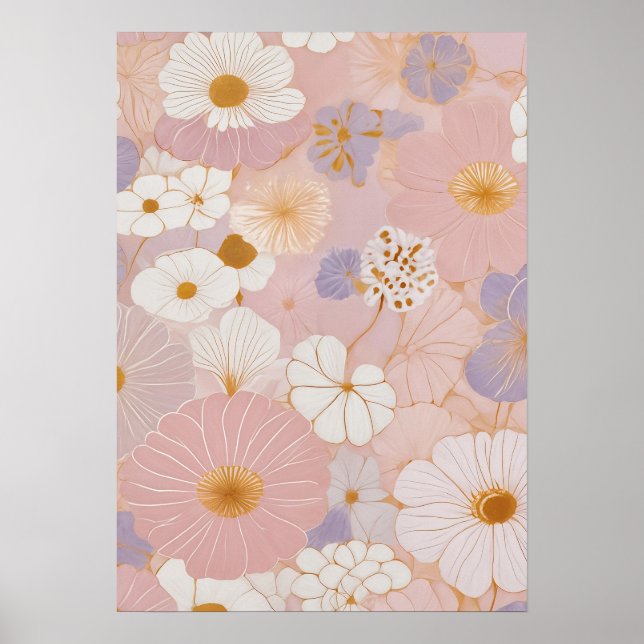 Poster Florescer Pastel Etéreo (Frente)