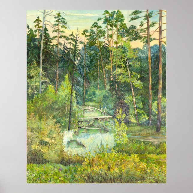 Póster floresta (Frente)